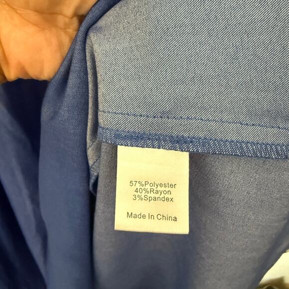 Tuckernuck Chambray Davis Embroidered Maxi Dress, Blue S Small - Picture 6 of 9